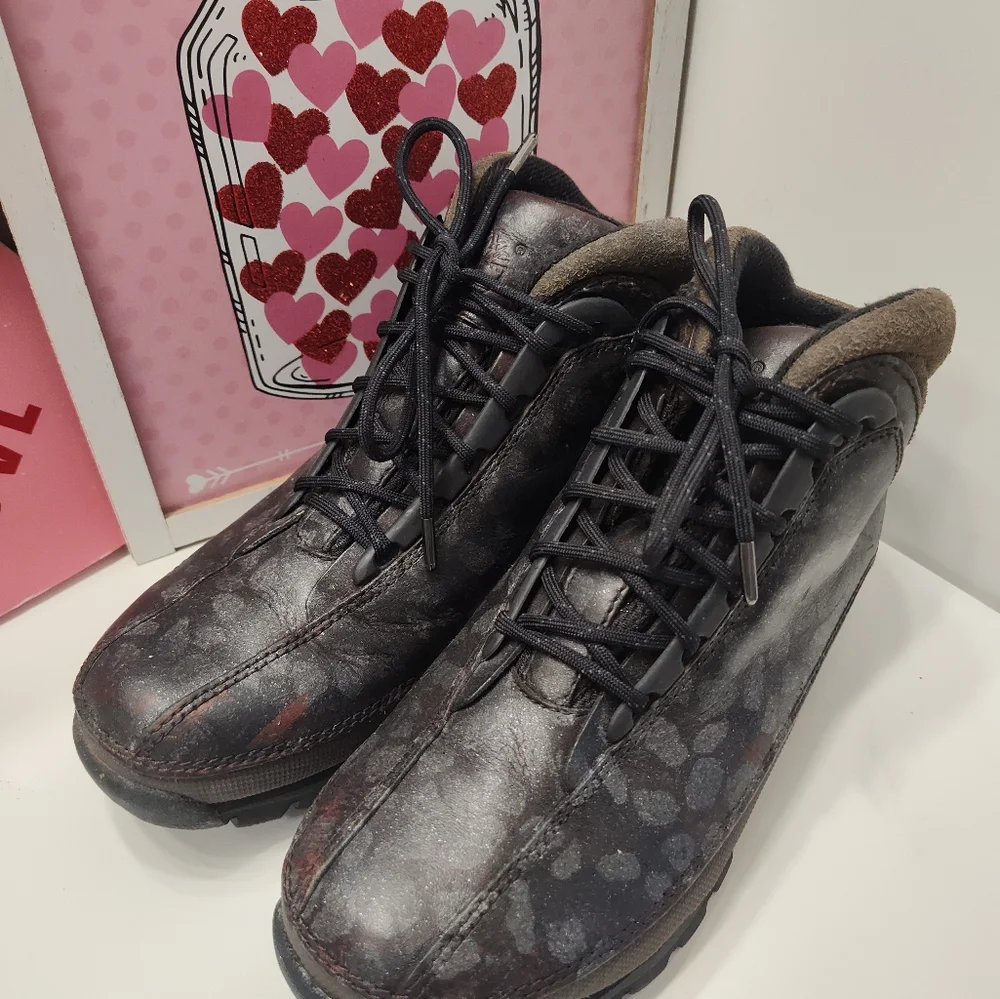 🖤 Vintage Y2K Timberland Euro Hiker Multicolor Lace Up Ankle Boots, Black, 7 - Picture 6 of 16